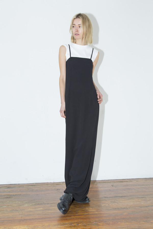 Assembly New York Black Rayon Maxi Cami Dress Assembly New York Black Rayon Maxi Cami Dress