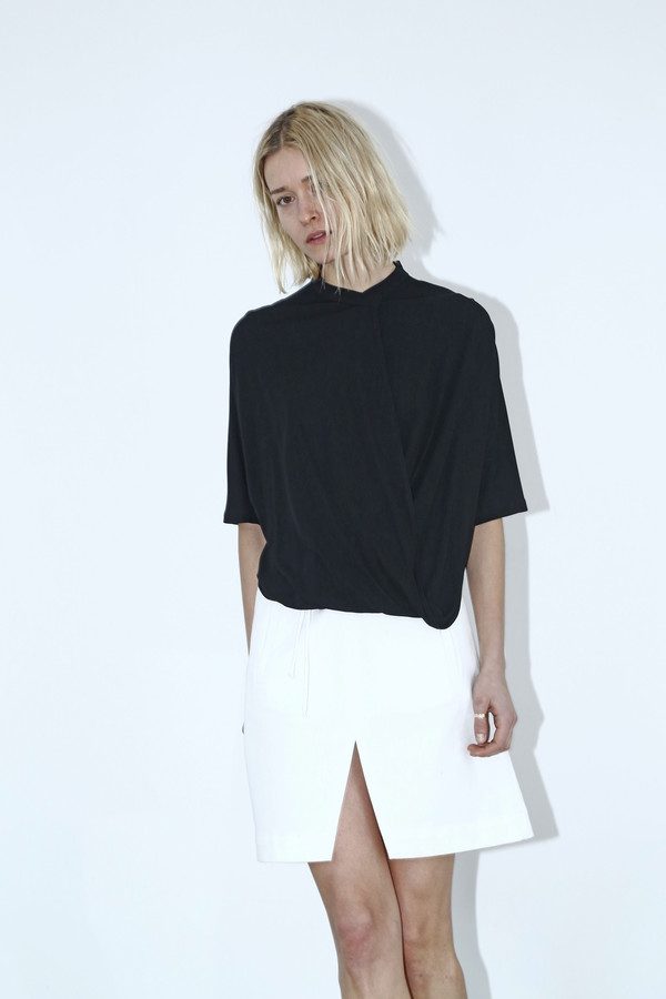 Assembly New York Black Viscose Twist Top Assembly New York Black Viscose Twist Top