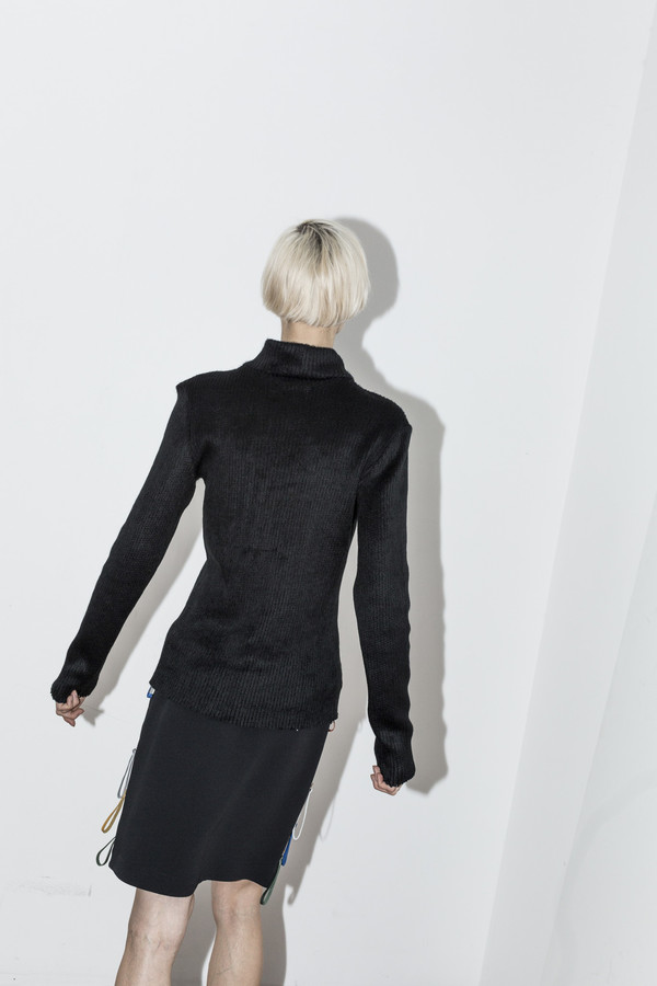 C.F. Goldman Black Knit Turtleneck C.F. Goldman Black Knit Turtleneck