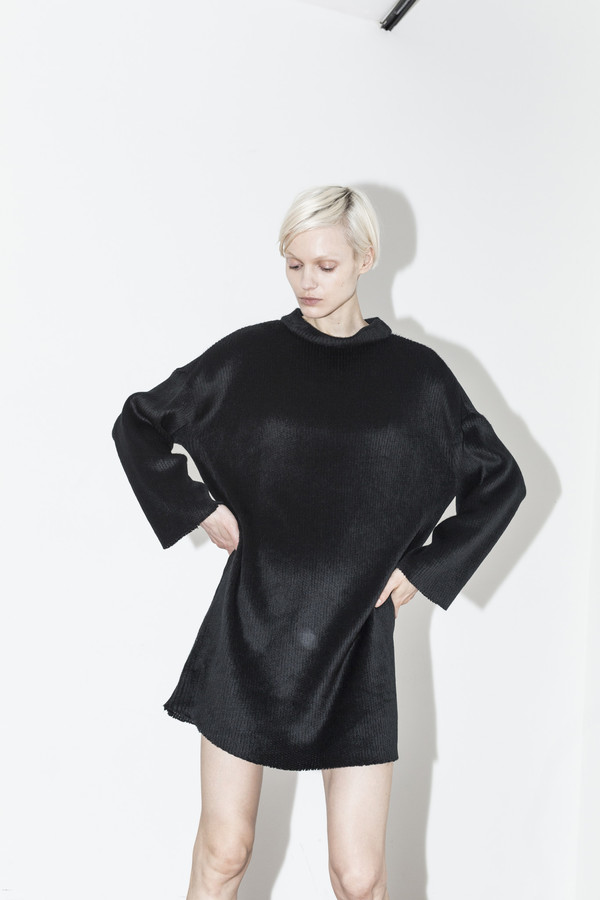 C.F. Goldman Black Sweater Dress C.F. Goldman Black Sweater Dress