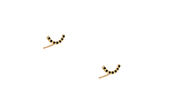 Wwake Gold Micropave Arc Earrings Wwake Gold Micropave Arc Earrings