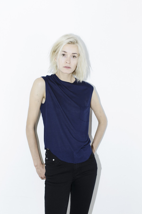 Assembly New York Navy Sleeveless Pocket Tee Assembly New York Navy Sleeveless Pocket Tee