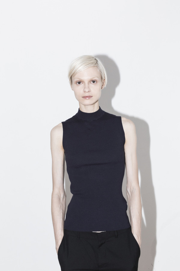 Pari Desai Ink Leila Mock Neck Muscle T Pari Desai Ink Leila Mock Neck Muscle T
