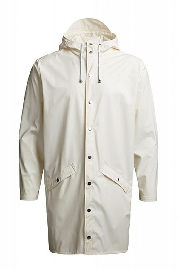 Unisex Rains White Hooded Rain Coat Unisex Rains White Hooded Rain Coat
