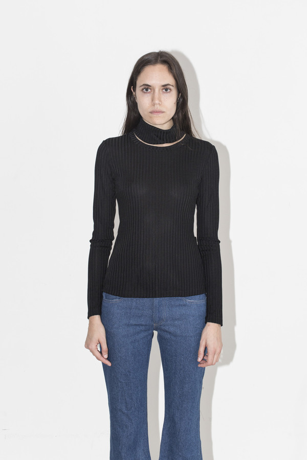 Sandy Liang Black Stevie Top Sandy Liang Black Stevie Top
