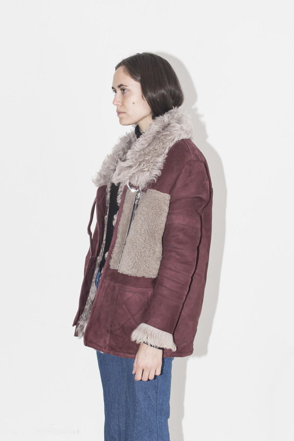 Sandy Liang Dyed Ines Shearling Sandy Liang Dyed Ines Shearling