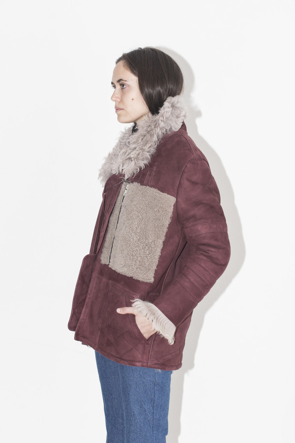 Sandy Liang Dyed Ines Shearling Sandy Liang Dyed Ines Shearling