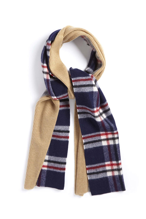 Unisex Standard Form Blue Plaid Scarf Unisex Standard Form Blue Plaid Scarf