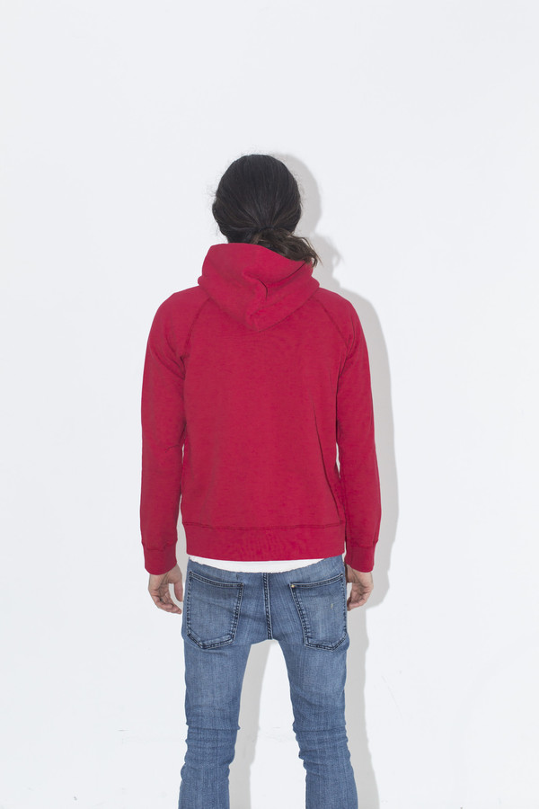 Men's Velva Sheen Red Zip Sweatshirt Men's Velva Sheen Red Zip Sweatshirt