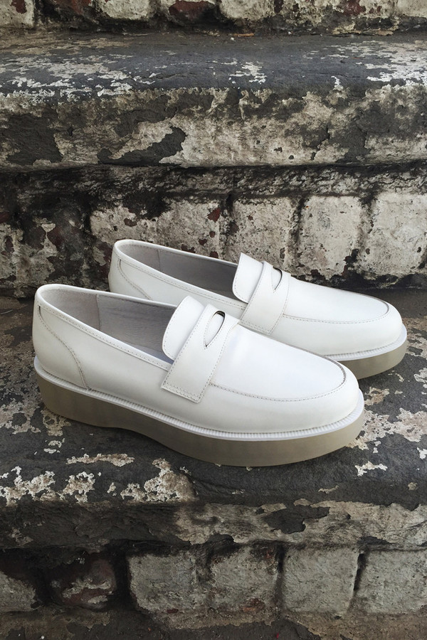 F-Troupe White Wedge Loafer F-Troupe White Wedge Loafer