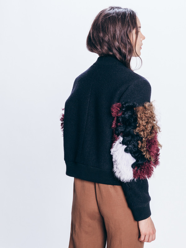 Loeffler Randall SHEARLING WOOL BOMBER Loeffler Randall SHEARLING WOOL BOMBER