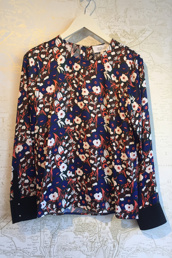Derek Lam 10 Crosby Floral Printed Blouse Derek Lam 10 Crosby Floral Printed Blouse