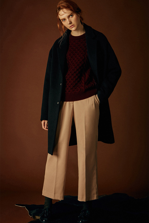 ANDERSSON BELL Aran Cable Sweater- Burgundy ANDERSSON BELL Aran Cable Sweater- Burgundy