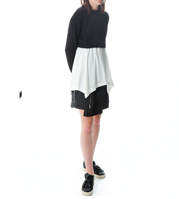 Public School Black Cropped Mohair Pullover Public School Black Cropped Mohair Pullover