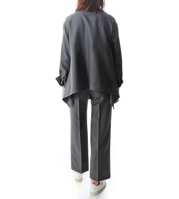 Ports 1961 Grey Blouse with Flap Detail Ports 1961 Grey Blouse with Flap Detail