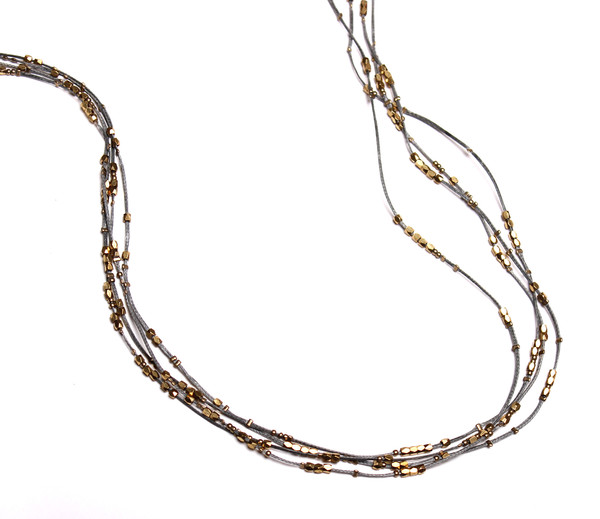 Serefina Glistening Four Strands Necklace Slate Serefina Glistening Four Strands Necklace Slate