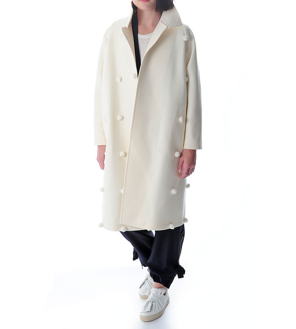 Ports 1961 Pom Pom Single Breast Coat Ports 1961 Pom Pom Single Breast Coat