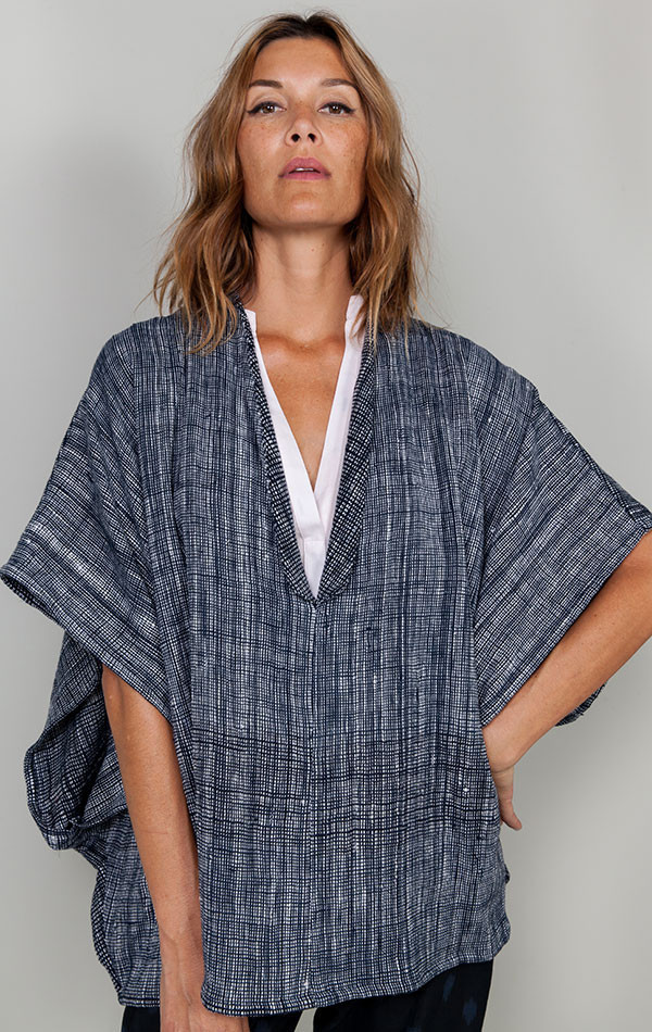 Indigo heavy weight poncho Indigo heavy weight poncho