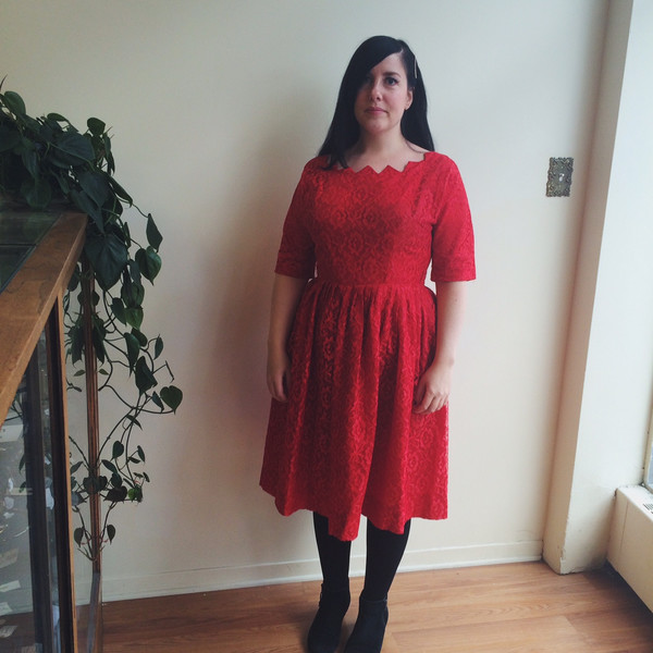 Steel Magnolias Vintage Red Lace Dress Steel Magnolias Vintage Red Lace Dress
