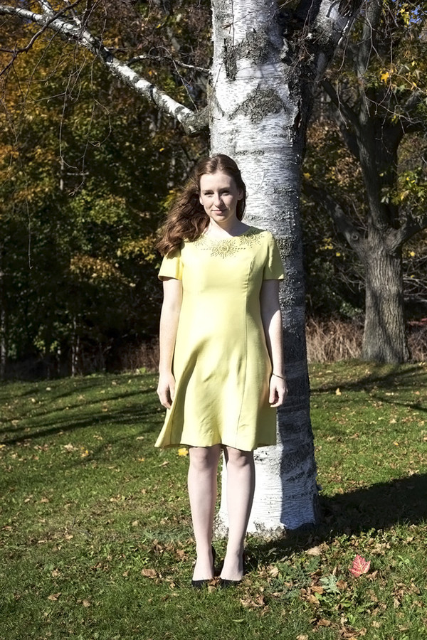 White Elephant Vintage Mod Yellow Sunburst Dress White Elephant Vintage Mod Yellow Sunburst Dress