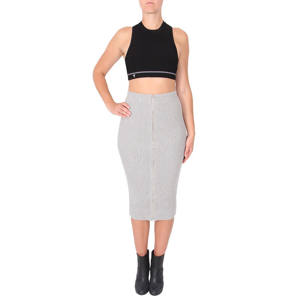 T by Alexander Wang Black Rib Crop Top T by Alexander Wang Black Rib Crop Top