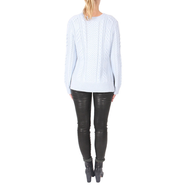 10 Crosby by Derek Lam Cable Knit Crew Neck Sweater 10 Crosby by Derek Lam Cable Knit Crew Neck Sweater
