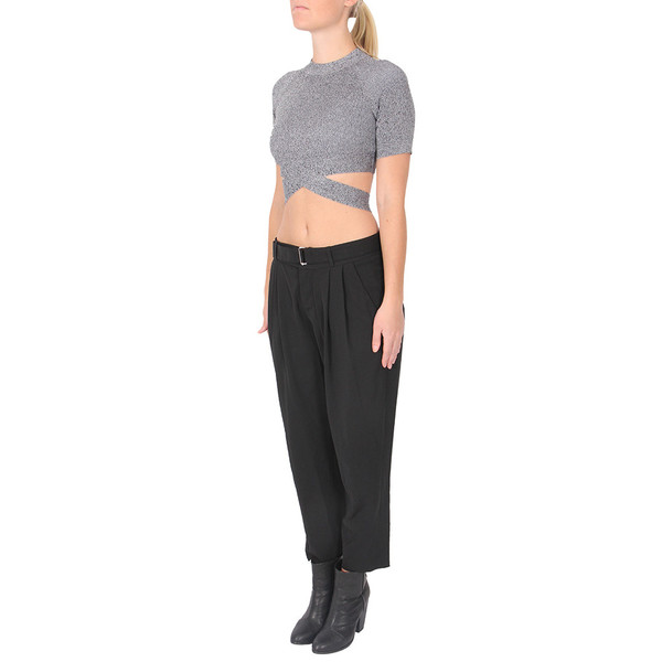 T By Alexander Wang Criss Cross Short Sleeve Top T By Alexander Wang Criss Cross Short Sleeve Top