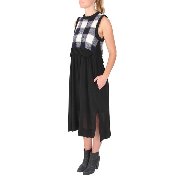 Sea Gingham and Silk Dress Sea Gingham and Silk Dress