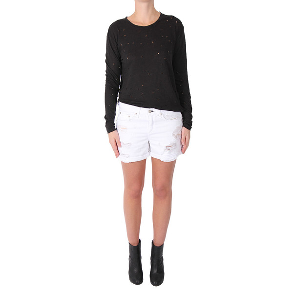 IRO Marvina Long Sleeve Holey Tee IRO Marvina Long Sleeve Holey Tee