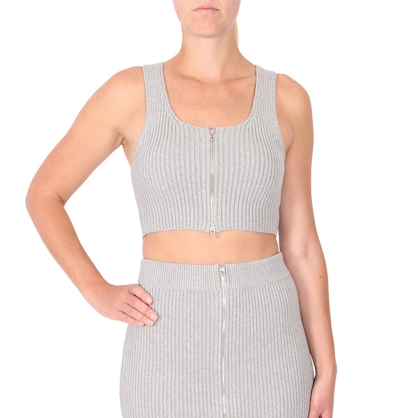 T By Alexander Wang Knit Twill Sleeveless Top T By Alexander Wang Knit Twill Sleeveless Top