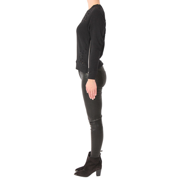 R13 Shredded Side Zip Sweater R13 Shredded Side Zip Sweater