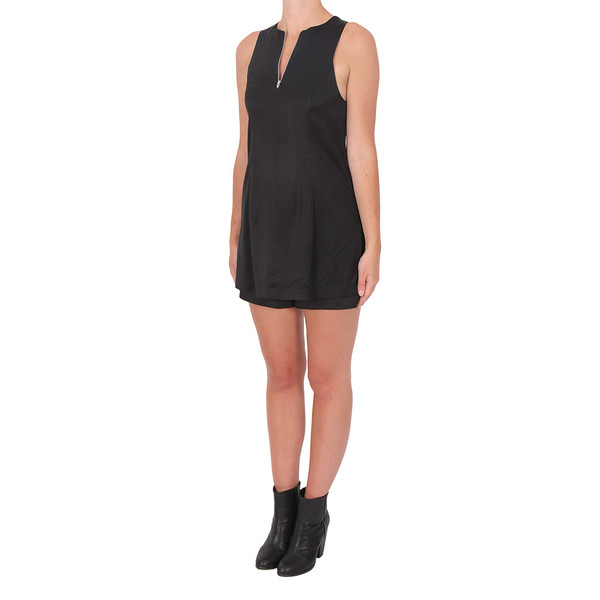 T By Alexander Wang Stretch Twill Sleeveless Romper T By Alexander Wang Stretch Twill Sleeveless Romper