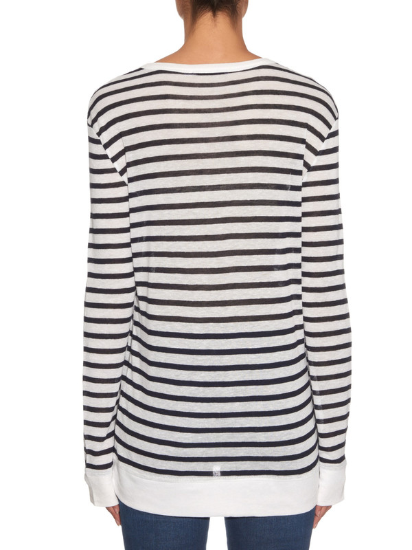 T By Alexander Wang Stripe Linen Long Sleeve Top T By Alexander Wang Stripe Linen Long Sleeve Top