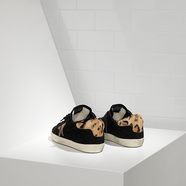 Golden Goose Superstar in Nubuck Leather and Pony-Skin Star Golden Goose Superstar in Nubuck Leather and Pony-Skin Star