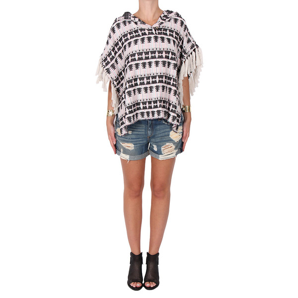 Thakoon Addition Fringe Baja Top Thakoon Addition Fringe Baja Top