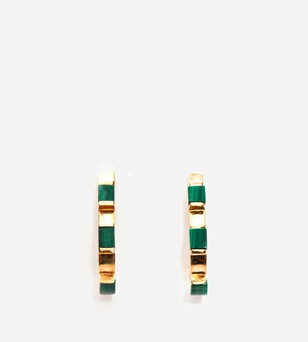 Luz Ortiz Cubik Malachite Earrings Luz Ortiz Cubik Malachite Earrings