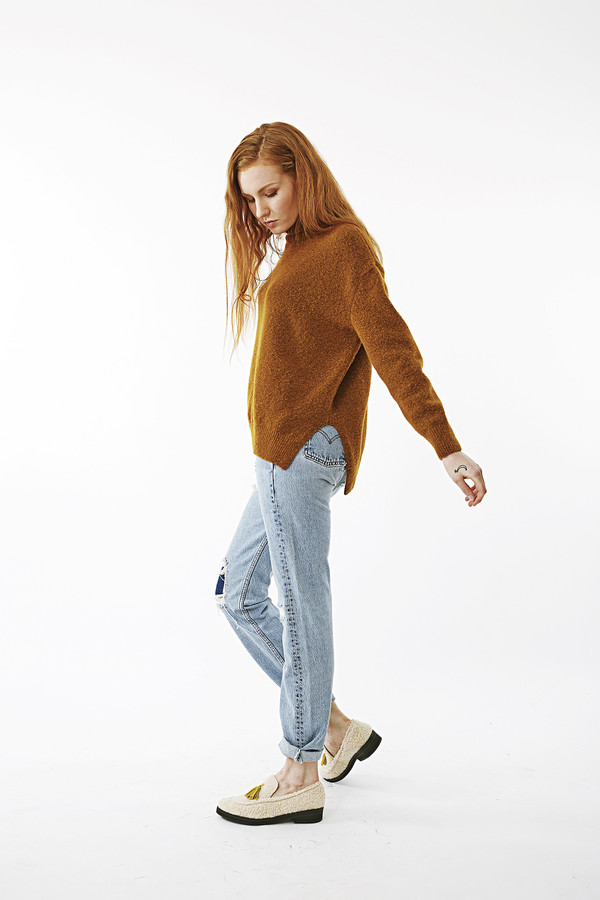 Nanushka Motta High Neck Buclé Sweater Nanushka Motta High Neck Buclé Sweater