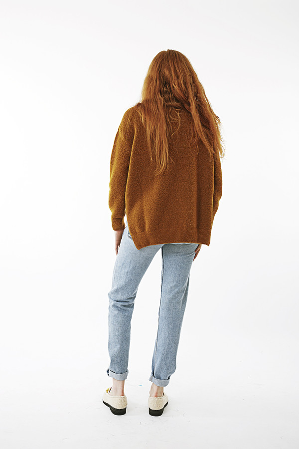 Nanushka Motta High Neck Buclé Sweater Nanushka Motta High Neck Buclé Sweater