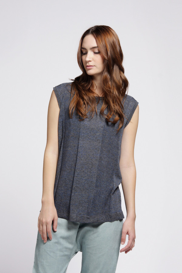 Micaela Greg Navy Ladder Tee Micaela Greg Navy Ladder Tee