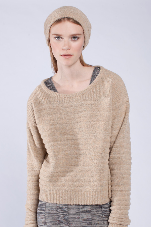 Micaela Greg Nude Sandstone Pullover Micaela Greg Nude Sandstone Pullover