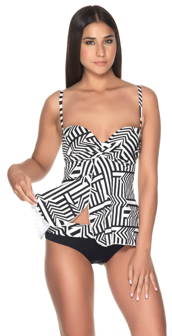Estivo Black and White Tankini TOP Estivo Black and White Tankini TOP