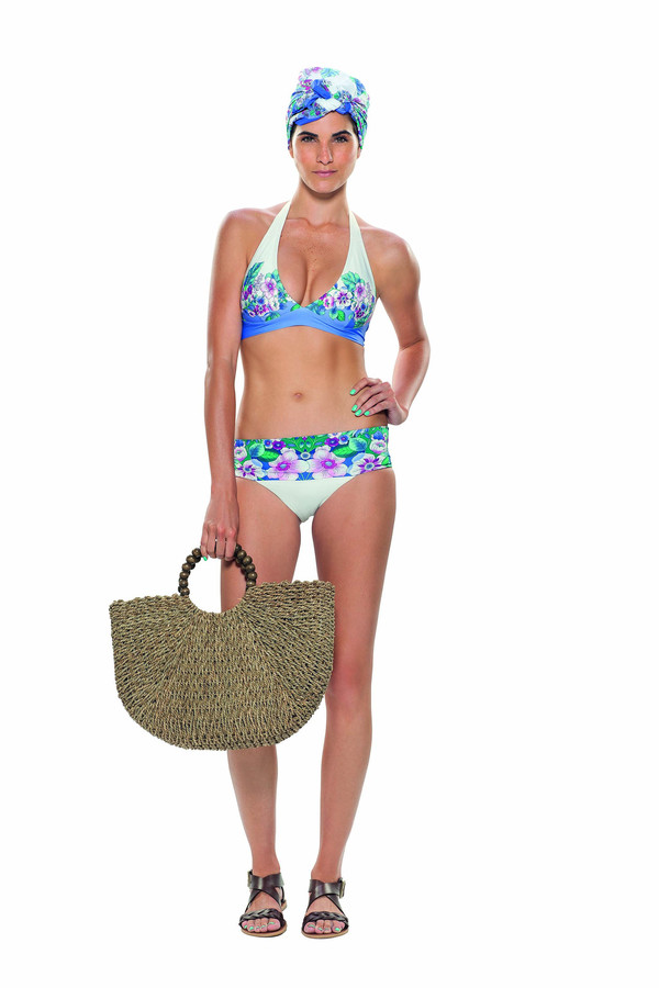 Estivo Blue Florals Two Piece Top Estivo Blue Florals Two Piece Top