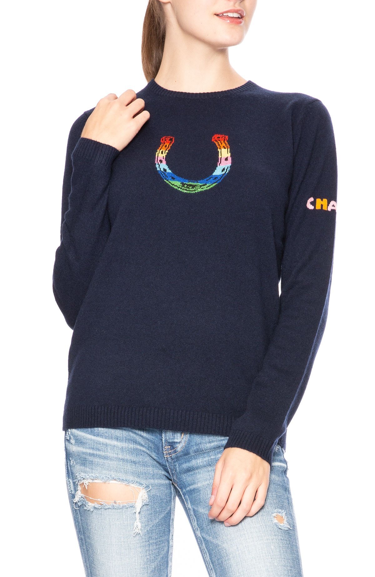 Bella Freud Rainbow Horseshoe Sweater 