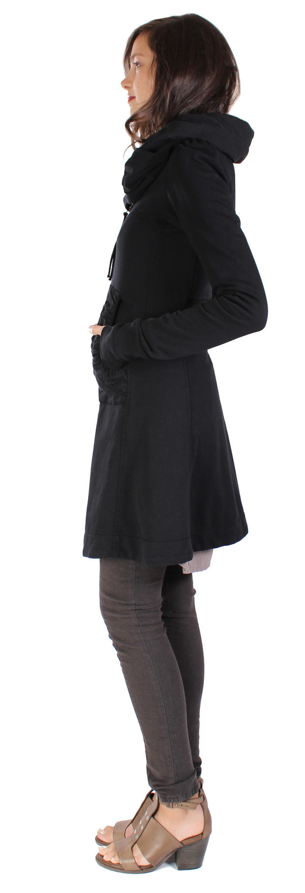 Prairie Underground Long Cloak Hoodie in Black Prairie Underground Long Cloak Hoodie in Black