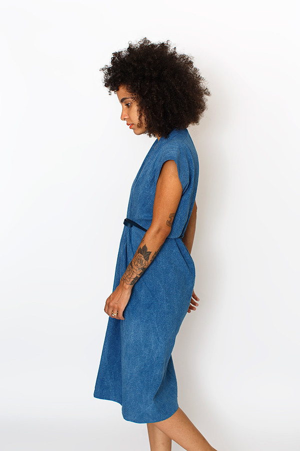 Miranda Bennett Indigo Tempest Dress - Silk Noil Miranda Bennett Indigo Tempest Dress - Silk Noil