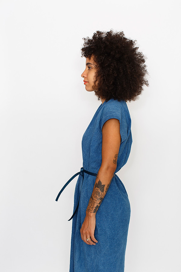Miranda Bennett Indigo Tempest Dress - Silk Noil Miranda Bennett Indigo Tempest Dress - Silk Noil