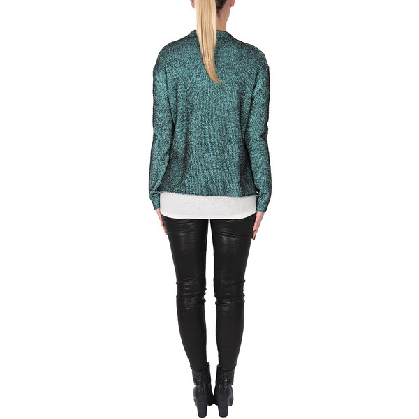 T By Alexander Wang PLAITED CARDIGAN PULLOVER - GLASS T By Alexander Wang PLAITED CARDIGAN PULLOVER - GLASS