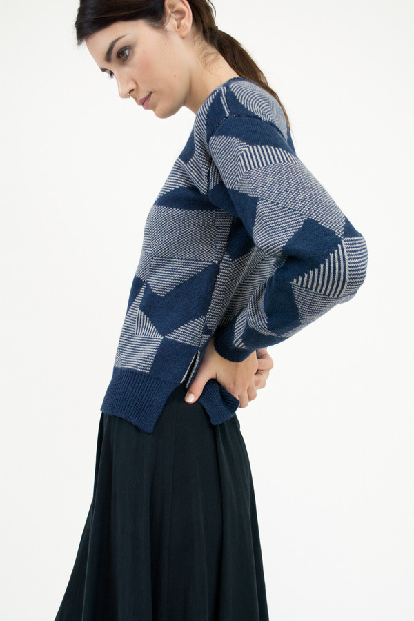 Micaela Greg Moonlight Blue Spectrum Sweater Micaela Greg Moonlight Blue Spectrum Sweater