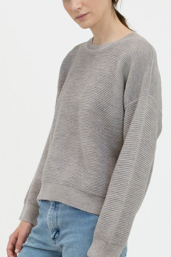 Micaela Greg Dove Grey Ripple Sweater Micaela Greg Dove Grey Ripple Sweater
