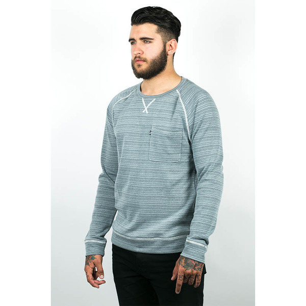 Men's Wolf & Man Mundo - Seagreen Raglan pull over Men's Wolf & Man Mundo - Seagreen Raglan pull over